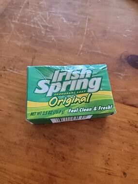 Irish Spring Original Deodorant Soap Bar Feel Clean & Fresh 2.5 oz Vintage